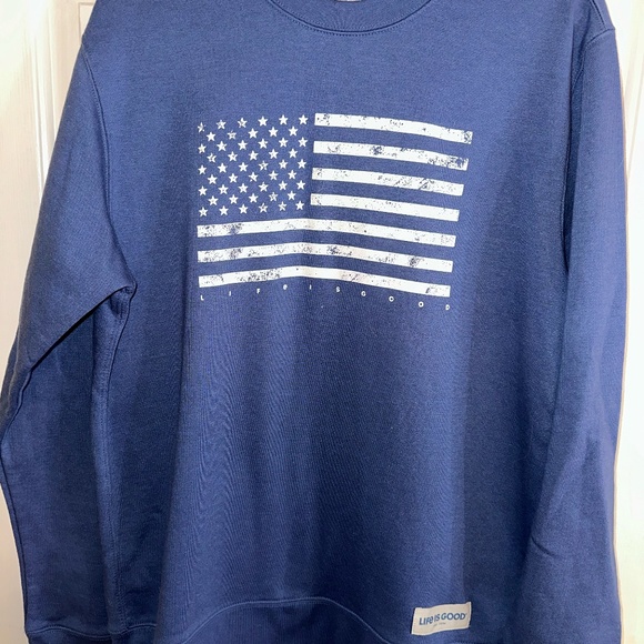 Life Is Good Tops - Life Is Good - American Flag Sweatshirt